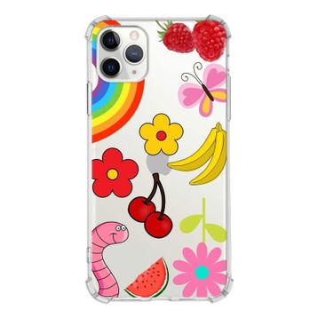 Printify Apple iPhone 11 Pro Max Uyumlu Water Color 5 Baskılı Şeffaf Köşe Korumalı Antişok Kılıf
