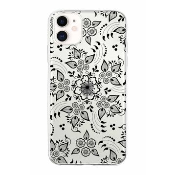 Printify Apple iPhone 11 Uyumlu Kapak Nostalji Desen - B Tasarımlı 1mm Fit Şeffaf Silikon Kılıf