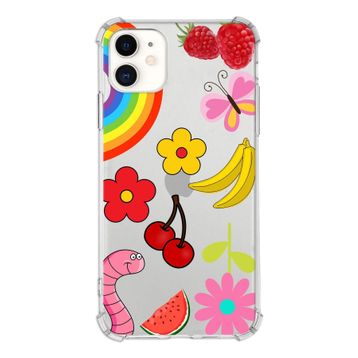 Printify Apple iPhone 11 Uyumlu Water Color 5 Baskılı Şeffaf Köşe Korumalı Antişok Kılıf