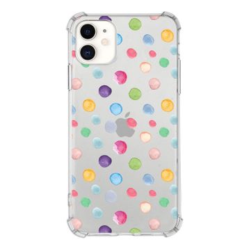 Printify Apple iPhone 11 Uyumlu Water Color 6 Baskılı Şeffaf Köşe Korumalı Antişok Kılıf