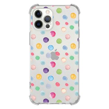 Printify Apple iPhone 12 Pro Uyumlu Water Color 6 Baskılı Şeffaf Köşe Korumalı Antişok Kılıf