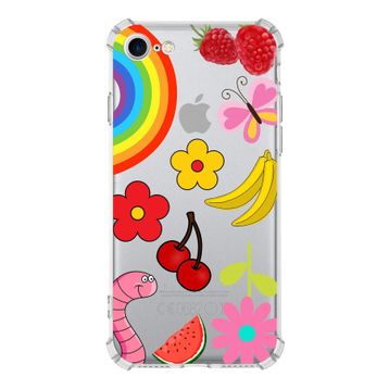Printify Apple iPhone 7 Uyumlu Water Color 5 Baskılı Şeffaf Köşe Korumalı Antişok Kılıf