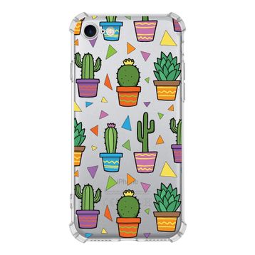 Printify Apple iPhone 8 Uyumlu Water Color 4 Baskılı Şeffaf Köşe Korumalı Antişok Kılıf