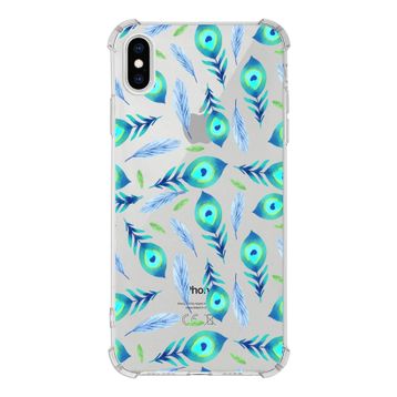 Printify Apple iPhone X Uyumlu Nazar Boncuğu 3 Baskılı Şeffaf Köşe Korumalı Antişok Kılıf