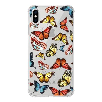 Printify Apple iPhone X Uyumlu Water Color 2 Baskılı Şeffaf Köşe Korumalı Antişok Kılıf