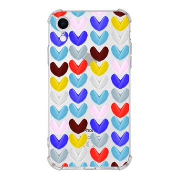 Printify Apple iPhone XR Uyumlu Water Color 1 Baskılı Şeffaf Köşe Korumalı Antişok Kılıf