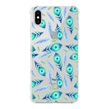 Printify Apple iPhone XS Uyumlu Nazar Boncuğu 3 Baskılı Şeffaf Köşe Korumalı Antişok Kılıf