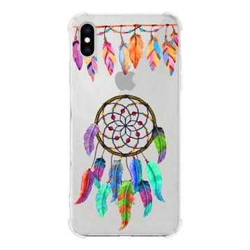 Printify Apple iPhone XS Uyumlu Nazar Boncuğu 6 Baskılı Şeffaf Köşe Korumalı Antişok Kılıf