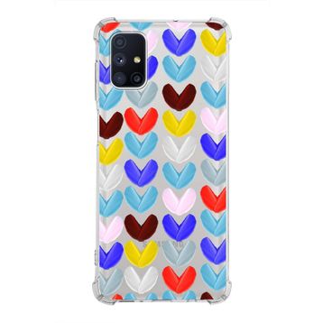 PrintiFy Galaxy M51 Uyumlu Water Color 1 Baskılı Şeffaf Köşe Korumalı Antişok Kılıf