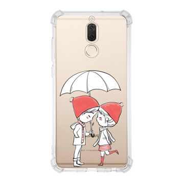 PrintiFy Huawei Mate 10 Lite Uyumlu Köşe Korumalı Antişok Kapak Aşk Tasarımlı Şeffaf Kılıf