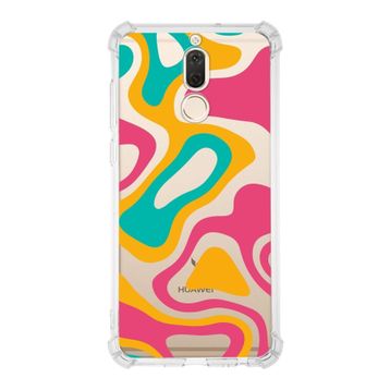 PrintiFy Huawei Mate 10 Lite Uyumlu Köşe Korumalı Antişok Kapak Renkli Desen Tasarımlı Şeffaf Kılıf