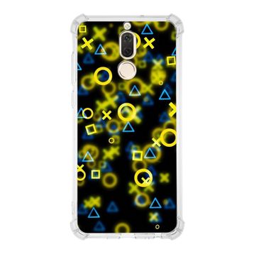 PrintiFy Huawei Mate 10 Lite Uyumlu Köşe Korumalı Antişok Kapak Semboller Tasarımlı Şeffaf Kılıf