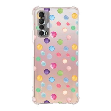 Printify Huawei P Smart 2021 Uyumlu Water Color 6 Baskılı Şeffaf Köşe Korumalı Antişok Kılıf