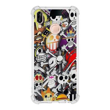 Printify Huawei P20 Lite Uyumlu Köşe Korumalı Antişok Kapak Anime Tasarımlı Şeffaf Kılıf