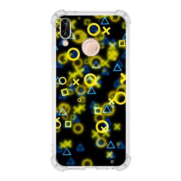Printify Huawei P20 Lite Uyumlu Köşe Korumalı Antişok Kapak Semboller Tasarımlı Şeffaf Kılıf