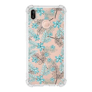 Printify Huawei P20 Lite Uyumlu Köşe Korumalı Antişok Kapak Su Yeşili Tasarımlı Şeffaf Kılıf