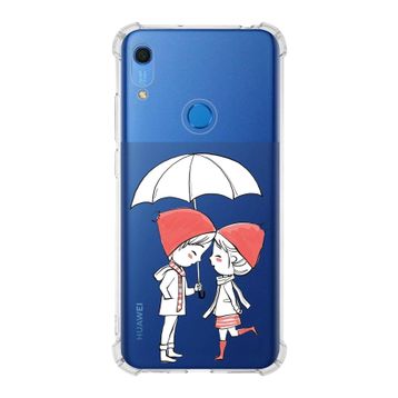 Printify Huawei Y6S Uyumlu Köşe Korumalı Antişok Kapak Aşk Tasarımlı Şeffaf Kılıf