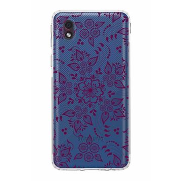 Printify Samsung Galaxy A01 Core Uyumlu Kamera Korumalı Kapak Nostalji Desen F Tasarımlı Şeffaf Kılıf