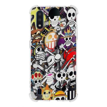 Printify Samsung Galaxy A01 Uyumlu Köşe Korumalı Antişok Kapak Grafiti Tasarımlı Şeffaf Kılıf