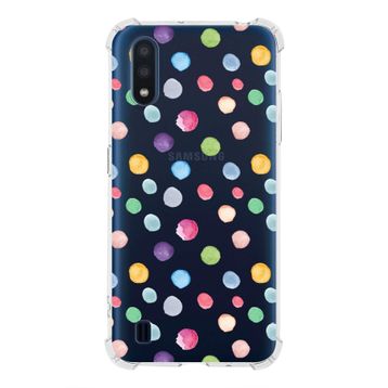 Printify Samsung Galaxy A01 Uyumlu Water Color 6 Baskılı Şeffaf Köşe Korumalı Antişok Kılıf