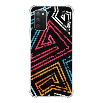 Printify Samsung Galaxy A02S Uyumlu Köşe Korumalı Antişok Kapak Grafiti Tasarımlı Şeffaf Kılıf