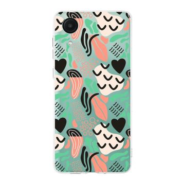 Printify Samsung Galaxy A04 Core Uyumlu Kamera Korumalı Kapak Memphis Desen A Tasarımlı Şeffaf Kılıf