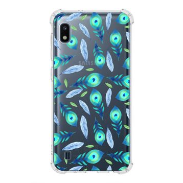 Printify Samsung Galaxy A10 Uyumlu Nazar Boncuğu 3 Baskılı Şeffaf Köşe Korumalı Antişok Kılıf