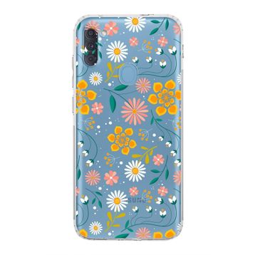 Printify Samsung Galaxy A11 Kamera Korumalı Kapak Çiçek Tasarımlı Şeffaf Kılıf