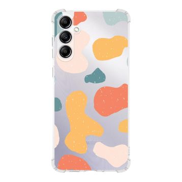 Printify Samsung Galaxy A14 Uyumlu Köşe Korumalı Antişok Kapak Grunge Tasarımlı Şeffaf Silikon Kılıf