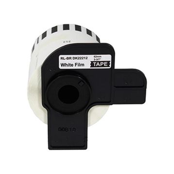 Printpen Brother DK-22212 P-Touch 62 mm 15.24 m Sürekli Film Yüzeyli Beyaz Etiket