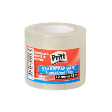 Pritt Shrink 4'lü Şeffaf Bant