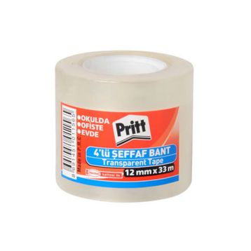 Pritt Shrink 4'lü Şeffaf Bant