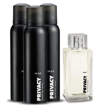 Privacy 100 ml Man EDT Erkek Parfüm+150 ml 3'lü Deodorant