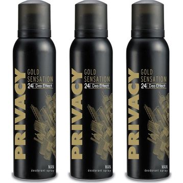 Privacy Gold 3x150 ML Men Deodorant
