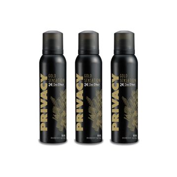 Privacy Gold 3x150 ML Men Deodorant