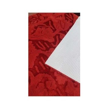 Prizma Bianca 150x200 cm Kırmızı Eskitme Desen Kaymaz Latex Taban Halı