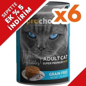 Pro Choice Fish Vegetable Balık ve Sebzeli Tahılsız 6x400 gr Kedi Konservesi