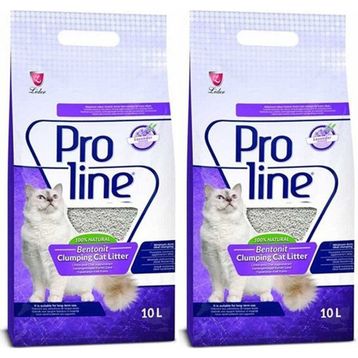 Pro Line 10 lt x 2 Adet Lavanta Kokulu Topaklanan Bentonit Kedi Kumu