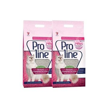 Pro Line 2x5 lt Bentotit Topaklaşan Bebek Pudrası Kokulu Parfümlü Kedi Kumu