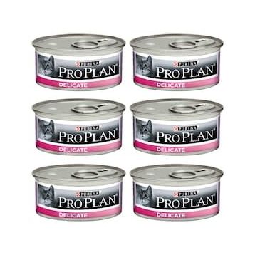 Pro Plan 6x85 gr Delicate Hindili Yetişkin Kedi Konservesi