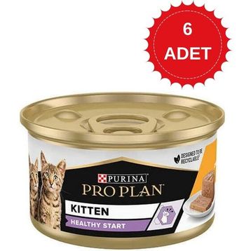 Pro Plan Healthy Start Kitten Tavuk 6x85 gr Yavru Kedi Konservesi