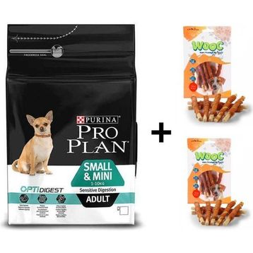 Pro Plan Kuzulu Küçük Irk 3 kg Köpek Maması + 2x80 gr Wooc Ödül