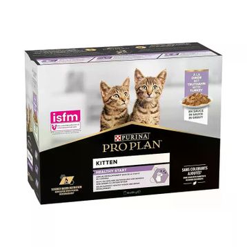 Pro Plan Pouch Kitten Sos İçinde Hindili 10x85 gr Yavru Kedi Yaş Maması