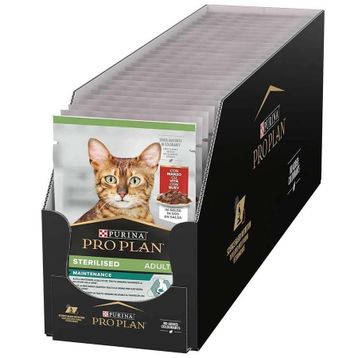 Pro Plan Pouch Sos İçinde Sığır Etli Kısırlaştırılmış 26x85 gr Kedi Yaş Maması