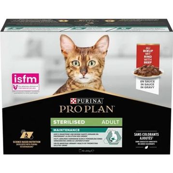 Pro Plan Sığır Pouch Kısır Sterilised 10x85 gr Kedi Yaş Mama
