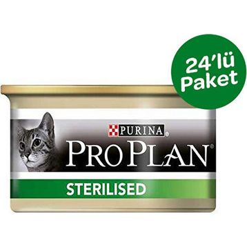 Pro Plan Somonlu ve Tuna Balıklı 24x85 gr Kısırlaştırılmış Kedi Konservesi
