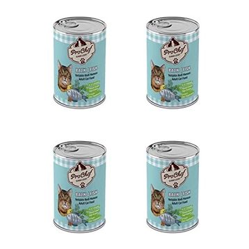 Prochef 4x415 gr Yetişkin Balık Etli Tahılsız Kıyılmış Kedi Maması Konserve Yaş Mama