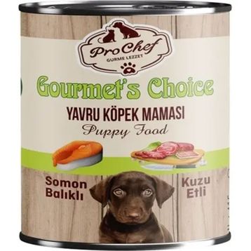 Prochef Gourmets Choice 12x415 gr Somon Balıklı & Kuzu Etli Yavru Köpek Konserve Yaş Mama