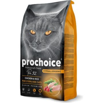 Prochoice Hipoalerjenik Tavuk Etli ve Pirinçli Kısırlaştırılmış Kediler İçin 2 kg Kuru Kedi Mama