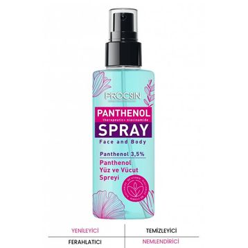 Procsin Panthenol 100 ml Nemlendirici ve Tazeleyici Yüz Vücut Spreyi